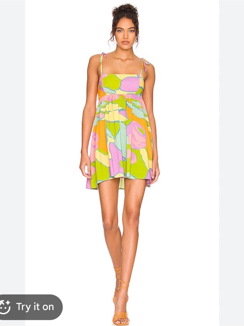 Show me your mumu Tie-Shoulder Gretchen dress in summer sorbet